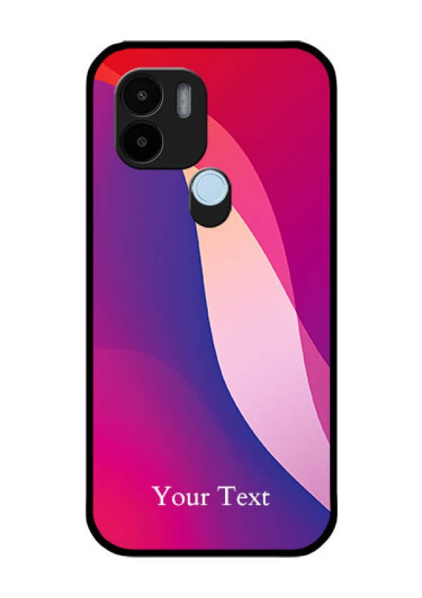Poco C51 Personalized Glass Phone Case - Digital abstract Overlap Design