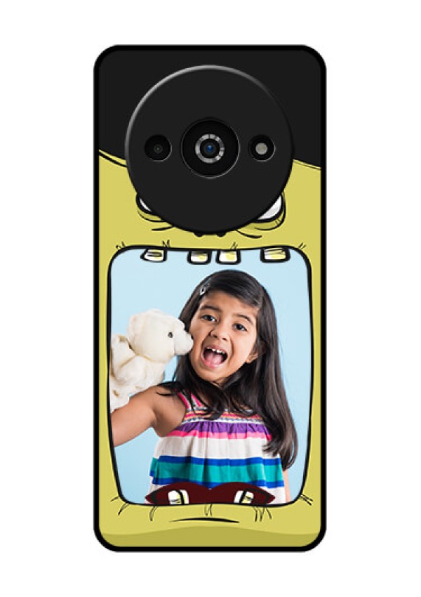 Poco C61 Custom Glass Phone Case - Cartoon Monster Back Case Design