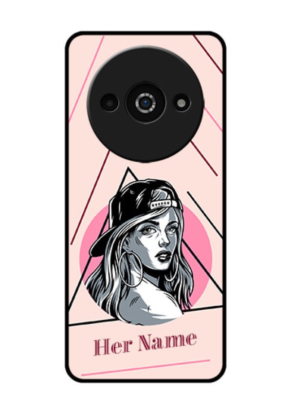 Poco C61 Custom Glass Phone Case - Rockstar Girl Design