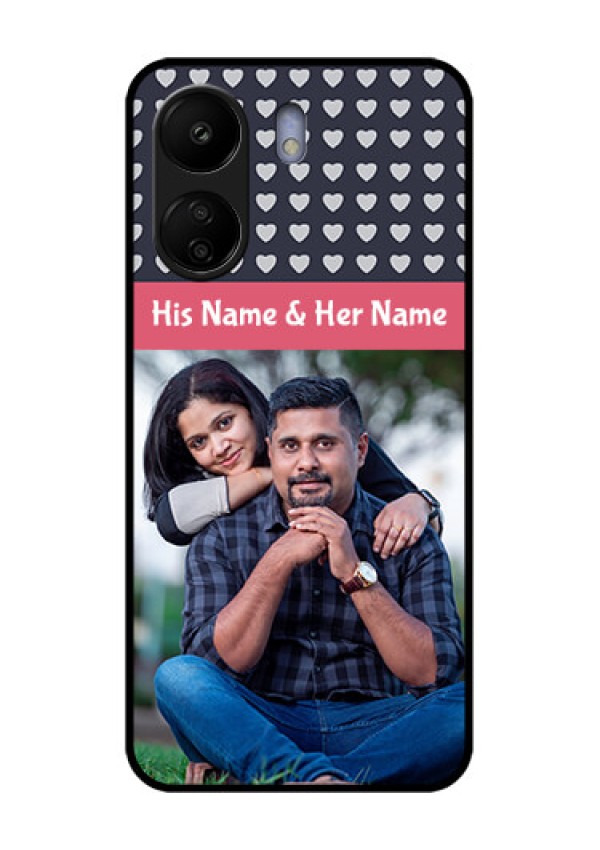 Poco C65 Custom Glass Phone Case - Love Symbols Design