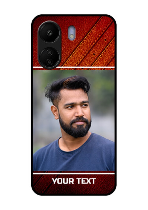 Poco C65 Custom Glass Phone Case - Leather Phone Case Design