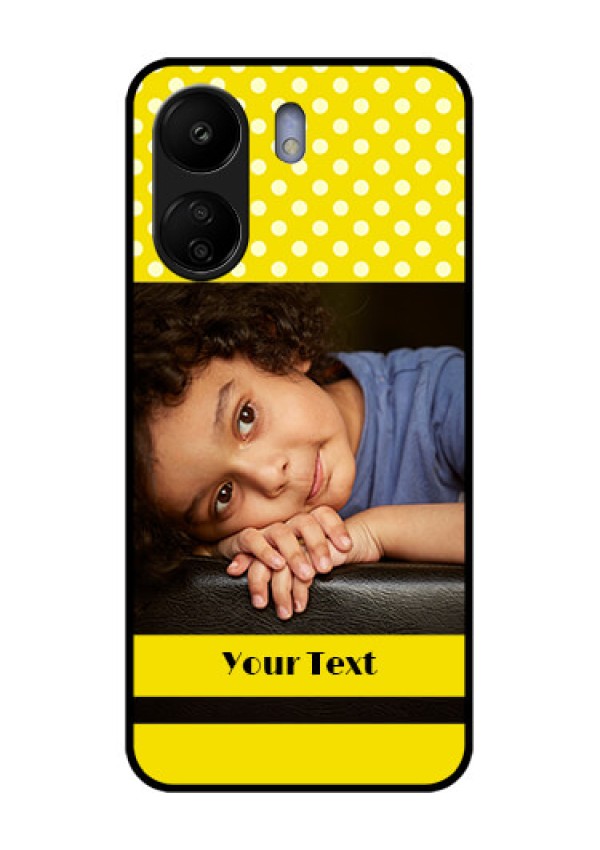 Poco C65 Custom Glass Phone Case - Bright Yellow Case Design