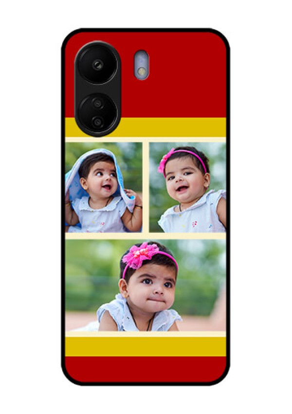 Poco C65 Custom Glass Phone Case - Multiple Pic Upload Design