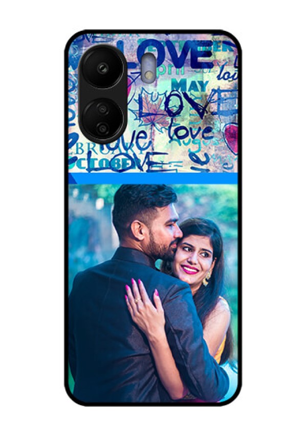 Poco C65 Custom Glass Phone Case - Colorful Love Design