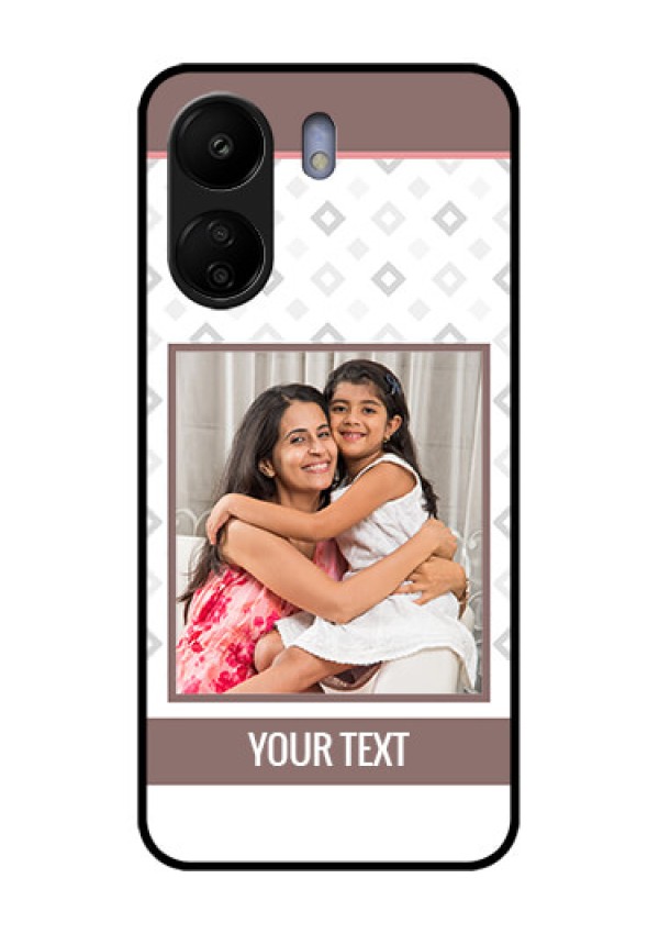 Poco C65 Custom Glass Phone Case - Simple Diamond Design