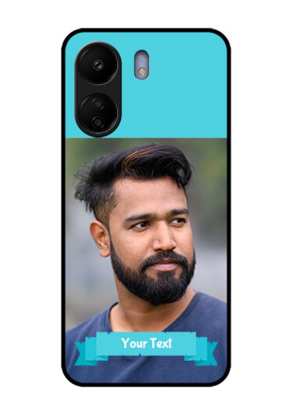 Poco C65 Custom Glass Phone Case - Blue Color Design