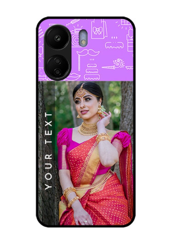 Poco C65 Custom Glass Phone Case - Birthday Icons Design