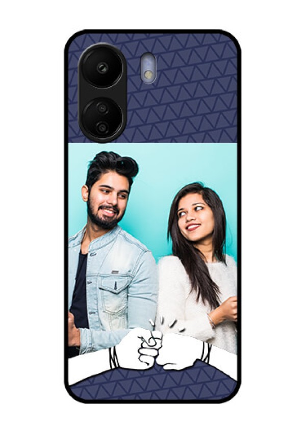Poco C65 Custom Glass Phone Case - With Best Friends Design