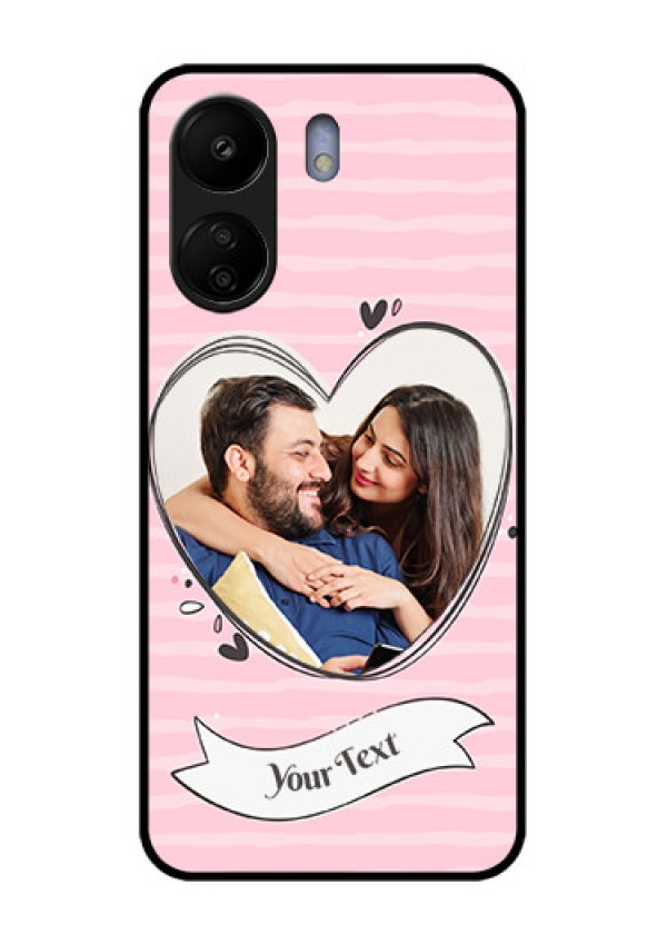 Poco C65 Custom Glass Phone Case - Vintage Heart Design