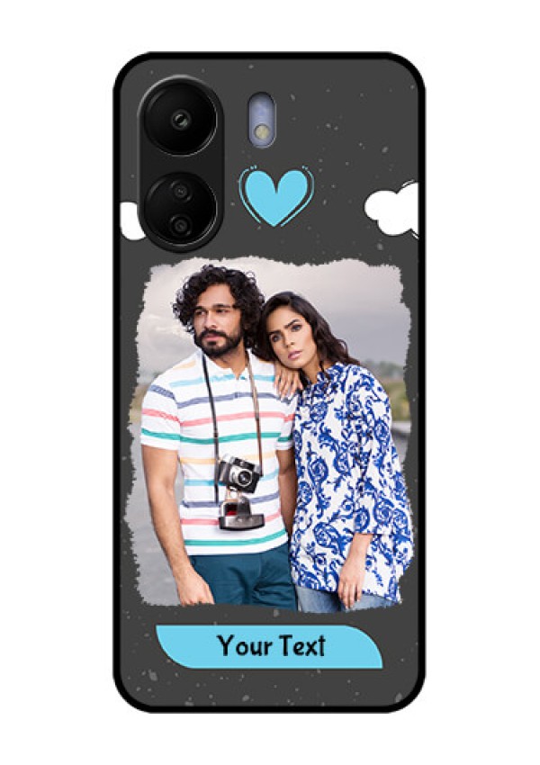 Poco C65 Custom Glass Phone Case - Splashes With Love Doodles Design