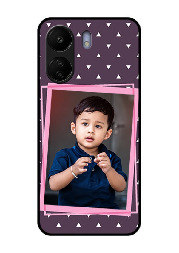 Poco C65 Custom Glass Phone Case - Triangle Pattern Dotted Design