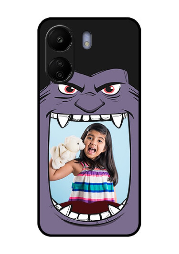 Poco C65 Custom Glass Phone Case - Angry Monster Design