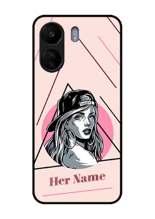 Poco C65 Custom Glass Phone Case - Rockstar Girl Design
