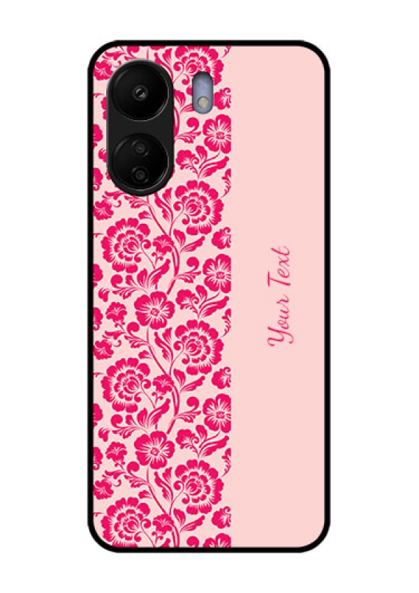 Poco C65 Custom Glass Phone Case - Attractive Floral Pattern Design