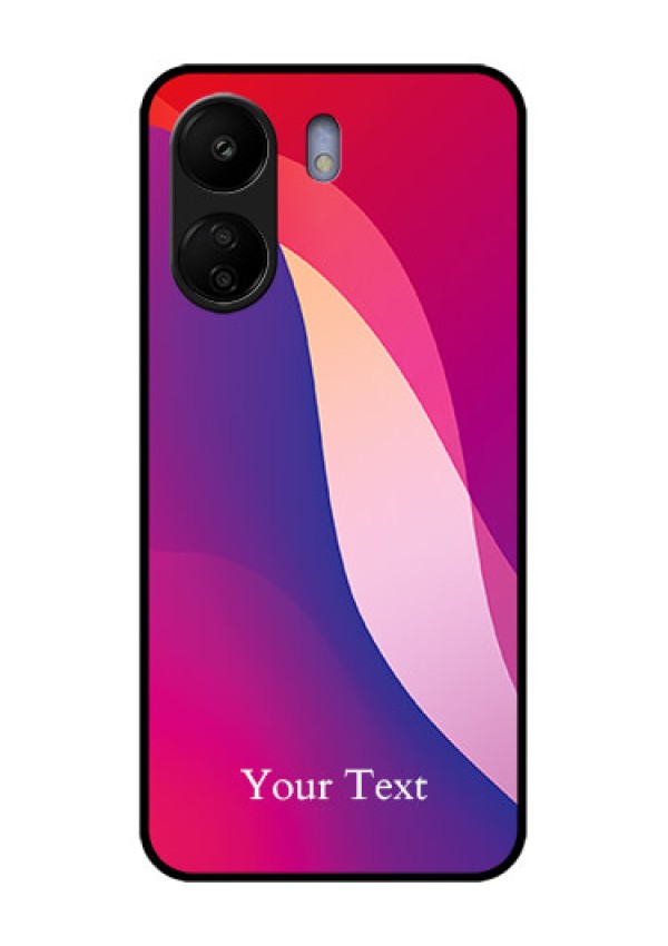 Poco C65 Custom Glass Phone Case - Digital Abstract Overlap Design