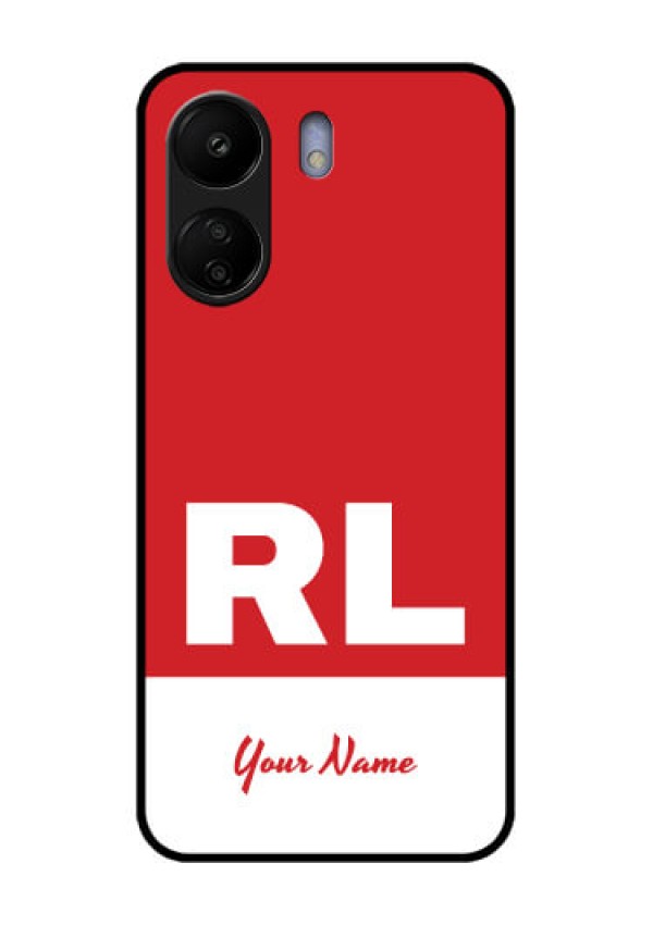 Poco C65 Custom Glass Phone Case - Dual Tone Custom Text Design