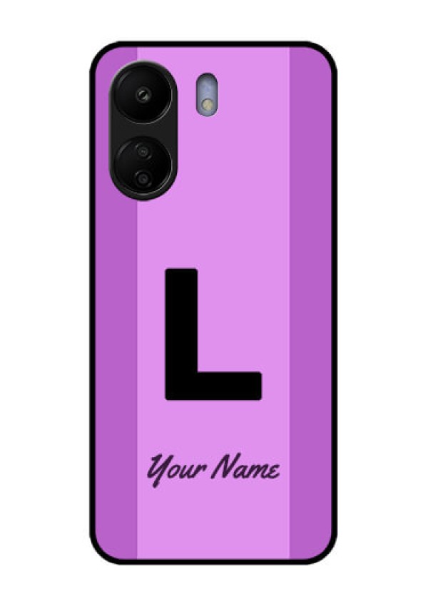 Poco C65 Custom Glass Phone Case - Tricolor Custom Text Design