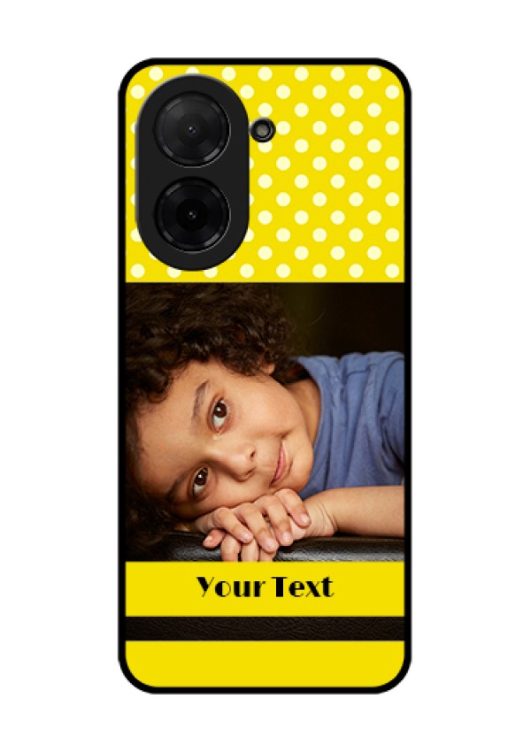 Poco C71 Custom Glass Phone Case - Bright Yellow Case Design