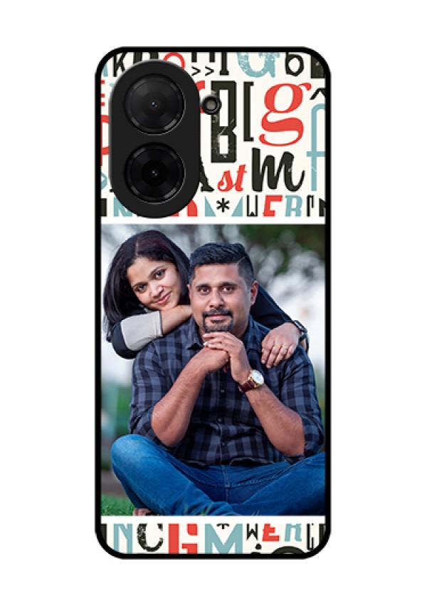 Poco C71 Custom Glass Phone Case - Alphabet Design