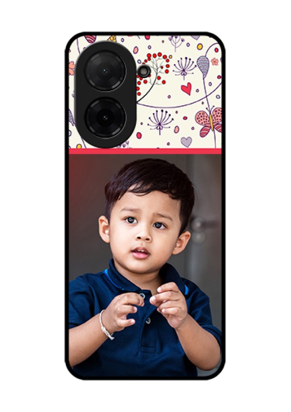 Poco C71 Custom Glass Phone Case - Premium Floral Design