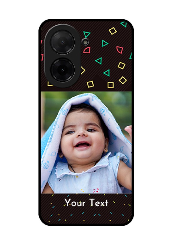 Poco C71 Custom Glass Phone Case - With Confetti Birthday Design
