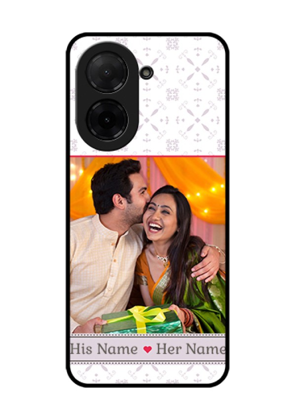 Poco C71 Custom Glass Phone Case - With Photo And Ethnic Design