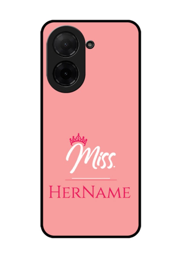 Poco C71 Custom Glass Phone Case - Mrs With Name Design