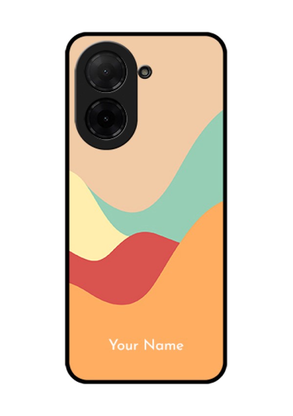 Poco C71 Custom Glass Phone Case - Ocean Waves Multi - Colour Design