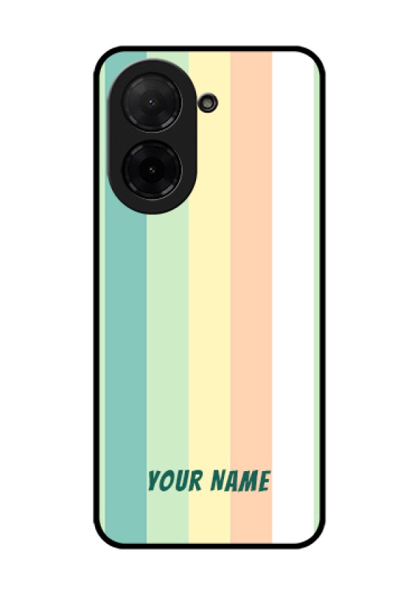 Poco C71 Custom Glass Phone Case - Multi - Colour Stripes Design