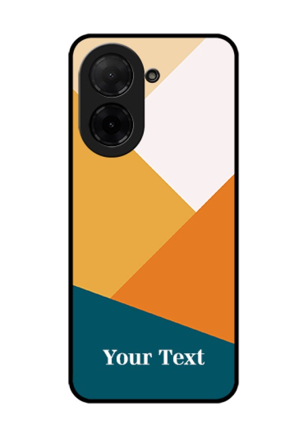 Poco C71 Custom Glass Phone Case - Stacked Multi - Colour Design