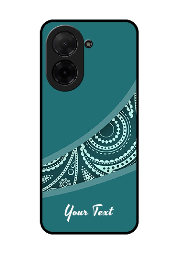 Poco C71 Custom Glass Phone Case - Semi Visible Floral Design