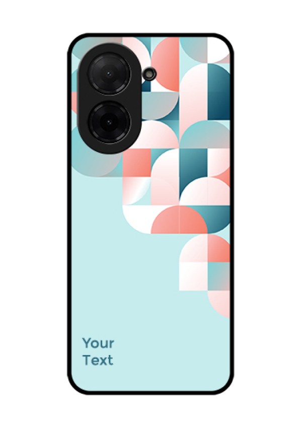Poco C71 Custom Glass Phone Case - Stylish Semi - Circle Pattern Design