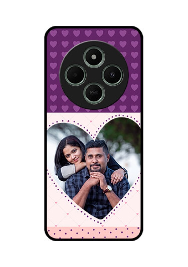 Poco C75 5G Custom Glass Phone CaseViolet Love Dots Design