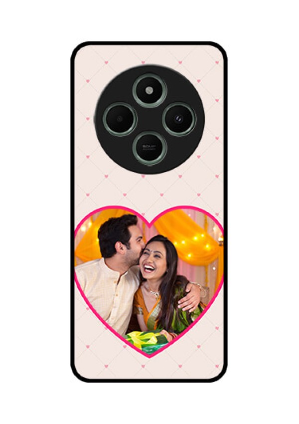 Poco C75 5G Custom Glass Phone CaseHeart Shape Design
