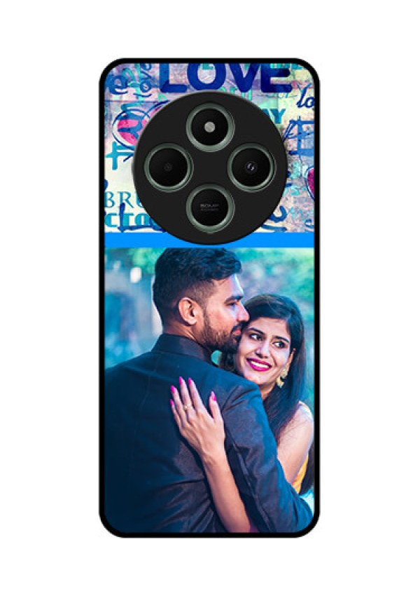 Poco C75 5G Custom Glass Phone CaseColorful Love Design