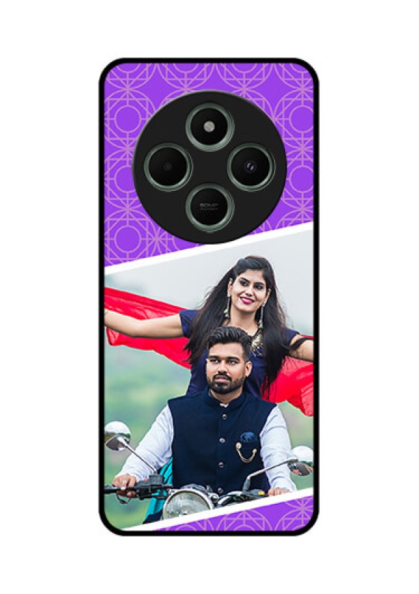 Poco C75 5G Custom Glass Phone CaseViolet Color Pattern Design