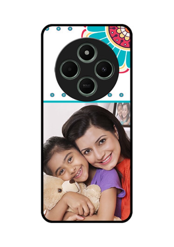 Poco C75 5G Custom Glass Phone CaseFlower Design