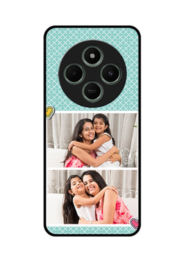 Poco C75 5G Custom Glass Phone Case2 Image Holder With Pattern Design
