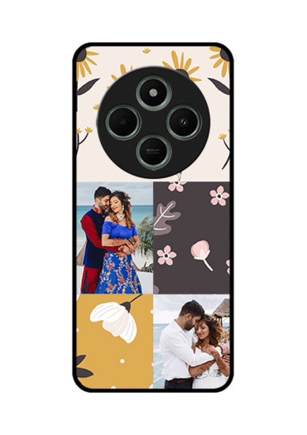 Poco C75 5G Custom Glass Phone Case3 Images With Floral Design