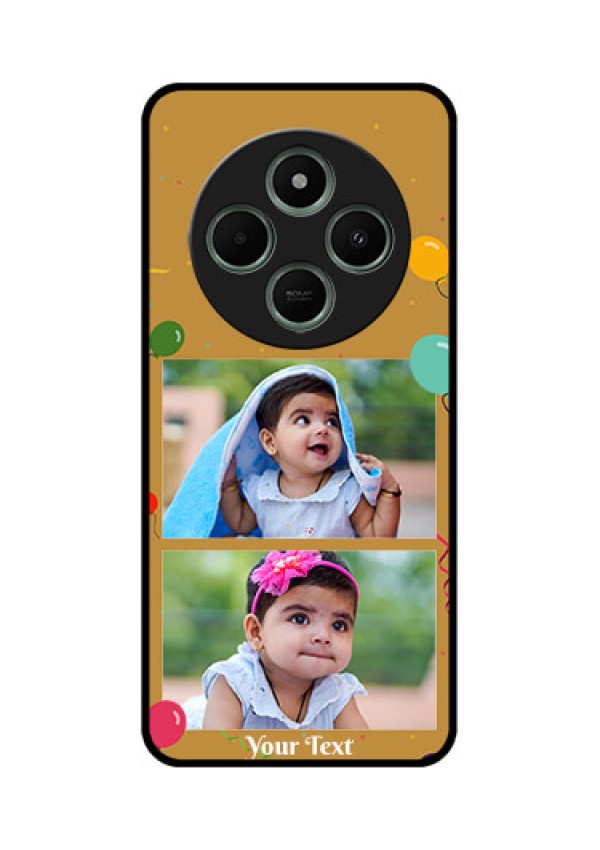 Poco C75 5G Custom Glass Phone CaseImage Holder With Birthday Celebrations Design