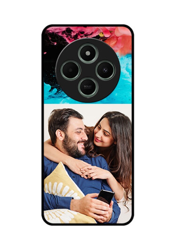 Poco C75 5G Custom Glass Phone CaseQuote With Acrylic Painting Design