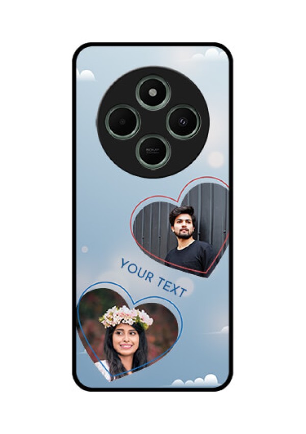 Poco C75 5G Custom Glass Phone CaseBlue Color Couple Design