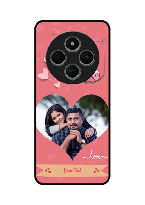 Poco C75 5G Custom Glass Phone CasePeach Color Love Design