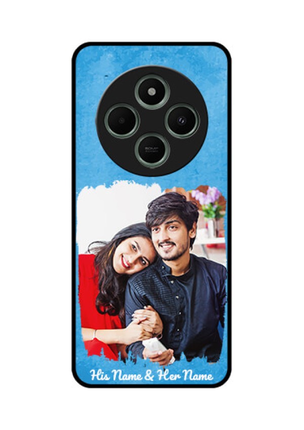 Poco C75 5G Custom Glass Phone Case - Blue Color Vintage Design