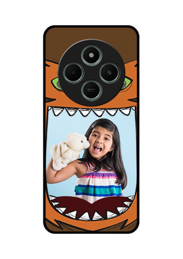 Poco C75 5G Custom Glass Phone CaseOwl Monster Back Case Design