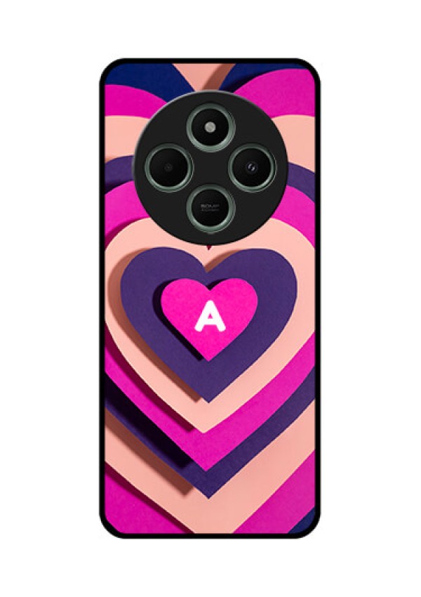 Poco C75 5G Custom Glass Phone CaseCute Heart Pattern Design