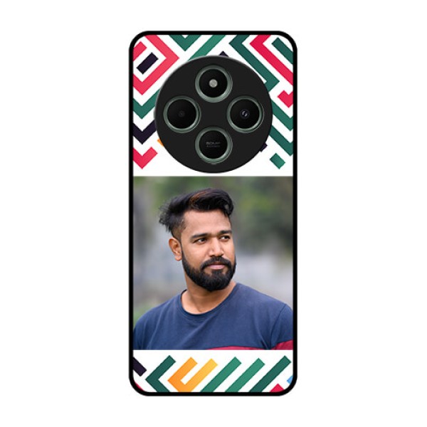 Poco C75 5G Custom Glass Phone CaseColorful Maze Pattern Design Poco C75 5G Custom Glass Phone CaseColorful Maze Pattern Design