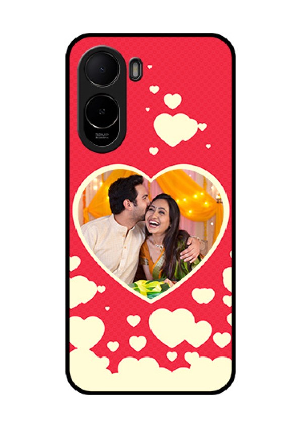 Poco C81 Custom Glass Phone Case - Love Symbols Phone Cover Design