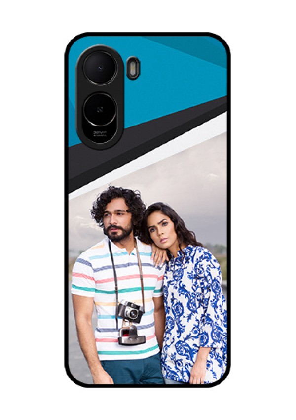 Poco C81 Custom Glass Phone Case - Simple Pattern Photo Upload Design