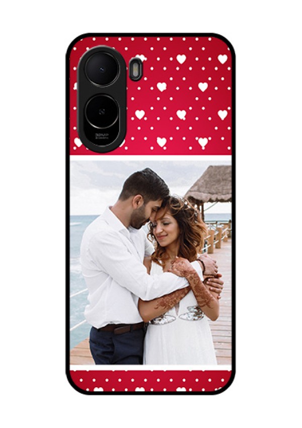 Poco C81 Custom Glass Phone Case - Hearts Mobile Case Design